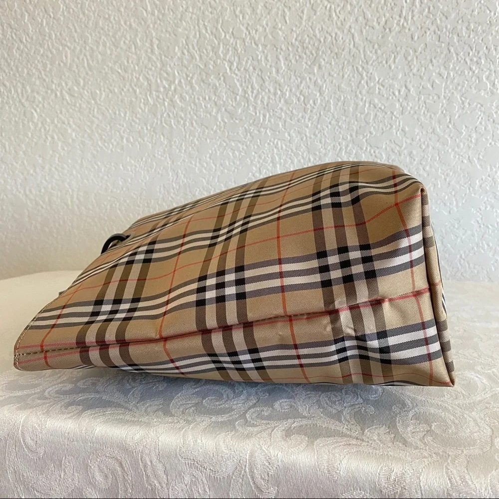 Burberry check nylon tote